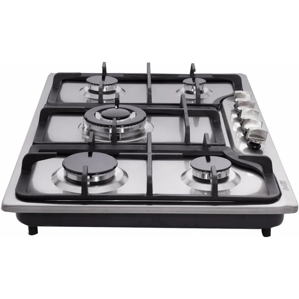 Deli-Top 30" Cooktop Dual Fuel Sealed 5 Burners Cooktop Drop-In Stainless Steel Hob Gas DK257-A01