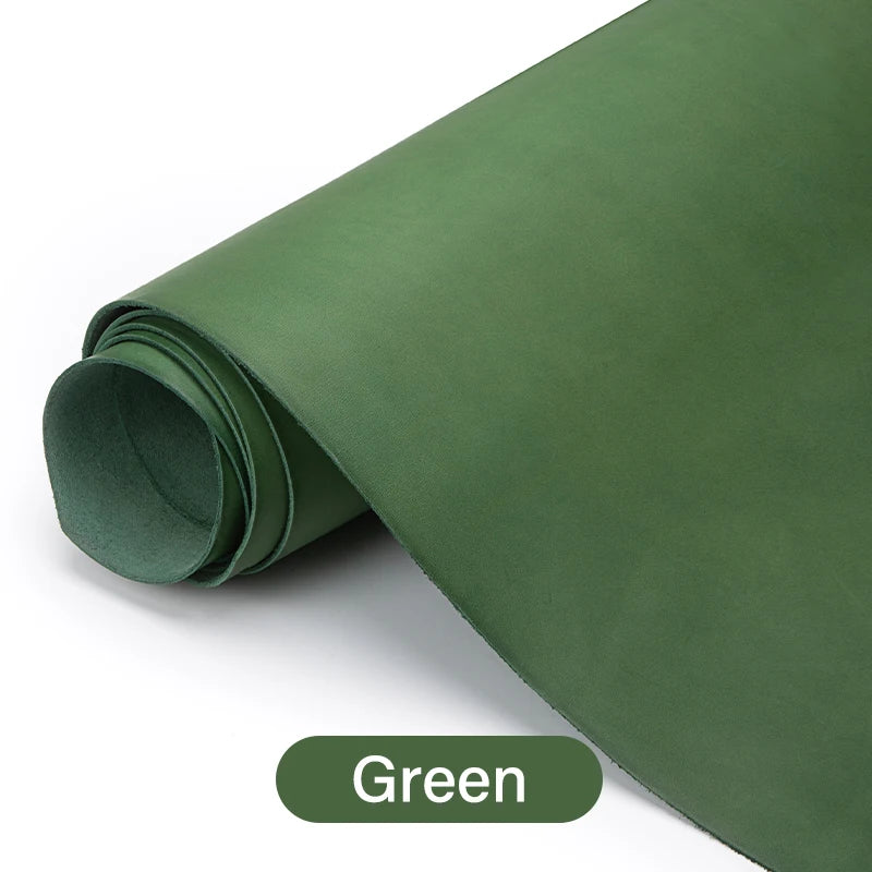 WUTA Full Grain Drum Dyed Vegetable Tanned Cowhide Skin Pre-cut Vachetta Leather Genuine Leather