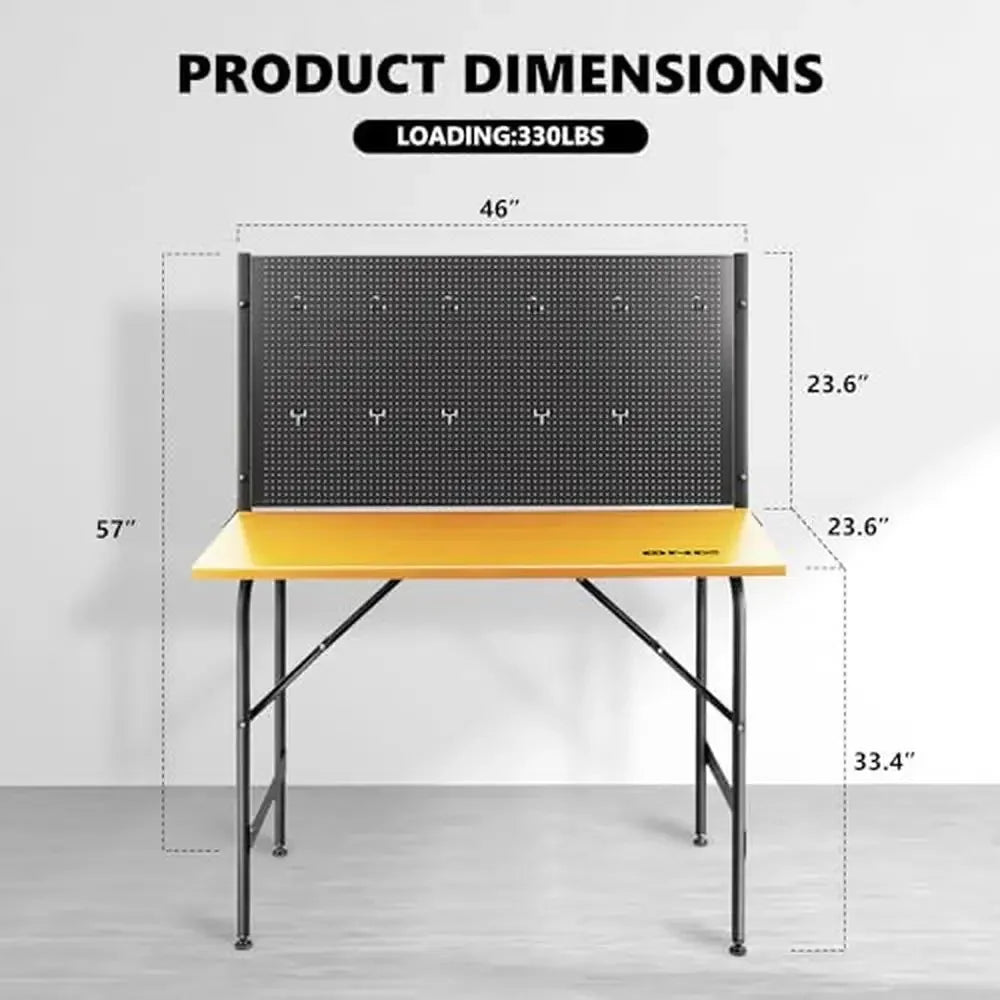 Workbench Tool Storage Table Pegboard Organizer Hanging Accessories Heavy Duty Wood Bench