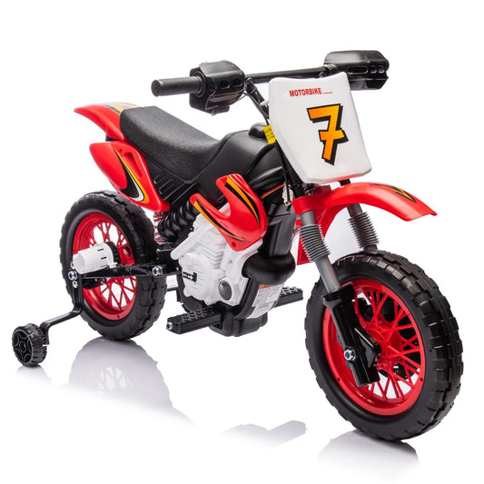 12V Kids Ride On Electric Toy Motorcycle,Rear suspension,Twist Grip Throttle,Slow Start