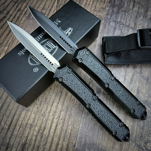 Tactical Pocket Utility Carry 440C Blade Self-defense Hunting Sharp Knife Aluminum Alloy Handle