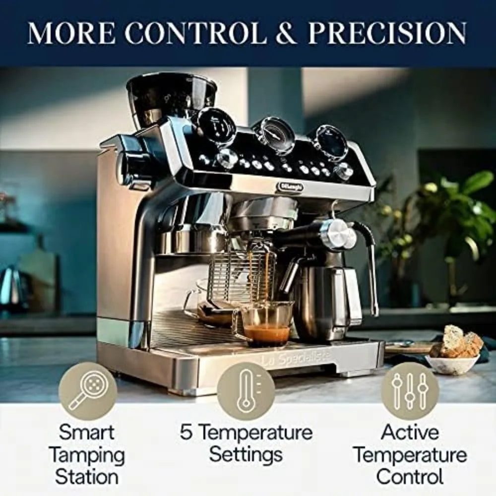 Espresso Machine, Stainless Steel, Silver,Black