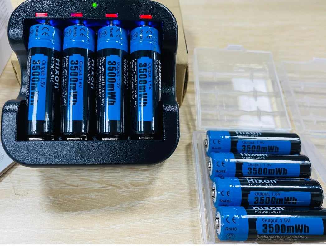 Hixon aa 1.5V Li-ion Rechargeable Battery 3500mWh 1.5V Lithium AA Rechargeable Batteries 1.5v AA