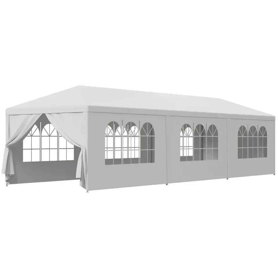 10'x10'/10'x20'/10'x30' Canopy Party Wedding Tent Gazebo Pavilion w/5/6/7/8 Side Walls Outdoor White