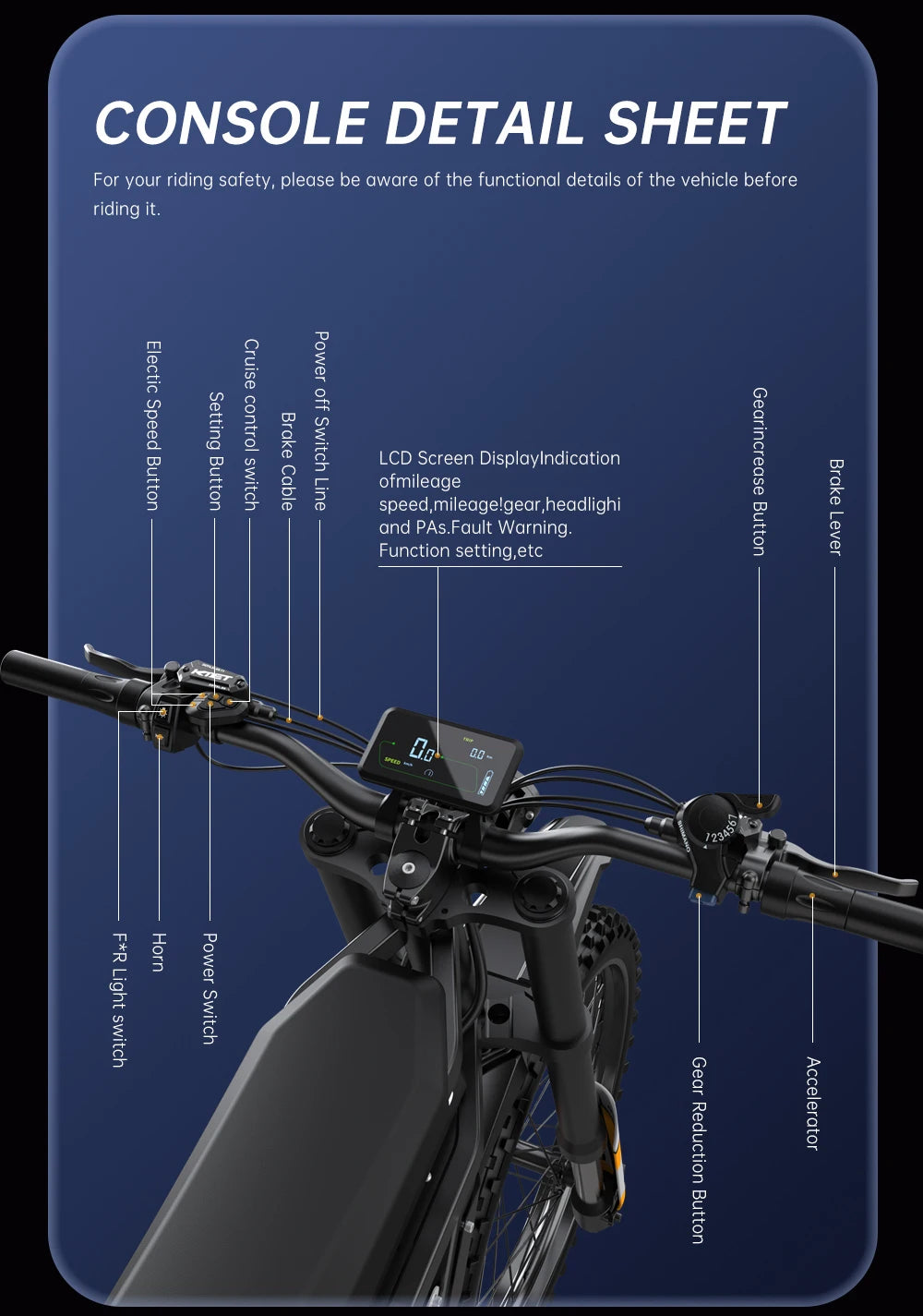 FVKING E6 Electric Bicycle 2000W Waterproof Dual Motor 52V 40AH Battery 25-inch Off-road Tires