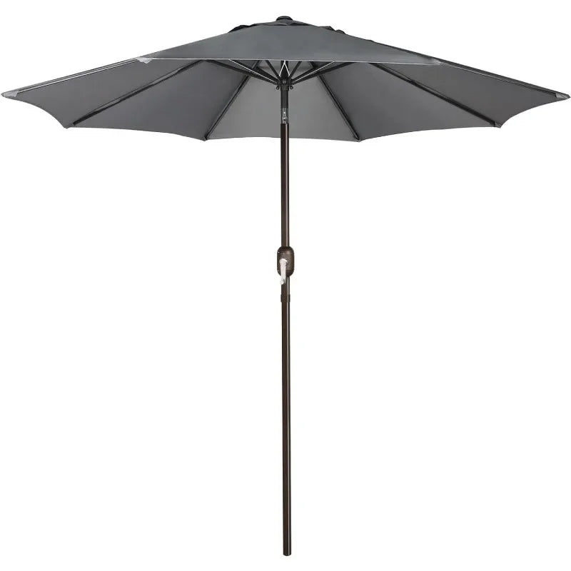 9' Outdoor Patio Umbrella, Outdoor Table Umbrella, Yard Umbrella, Market Umbrella with 8 Sturdy Ribs