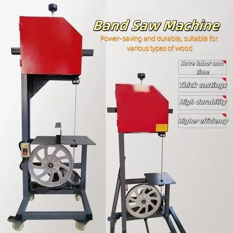 Multi Function Electric Woodworking Band Saw For Curve Cutting Small Log Slicing Panel Cutting