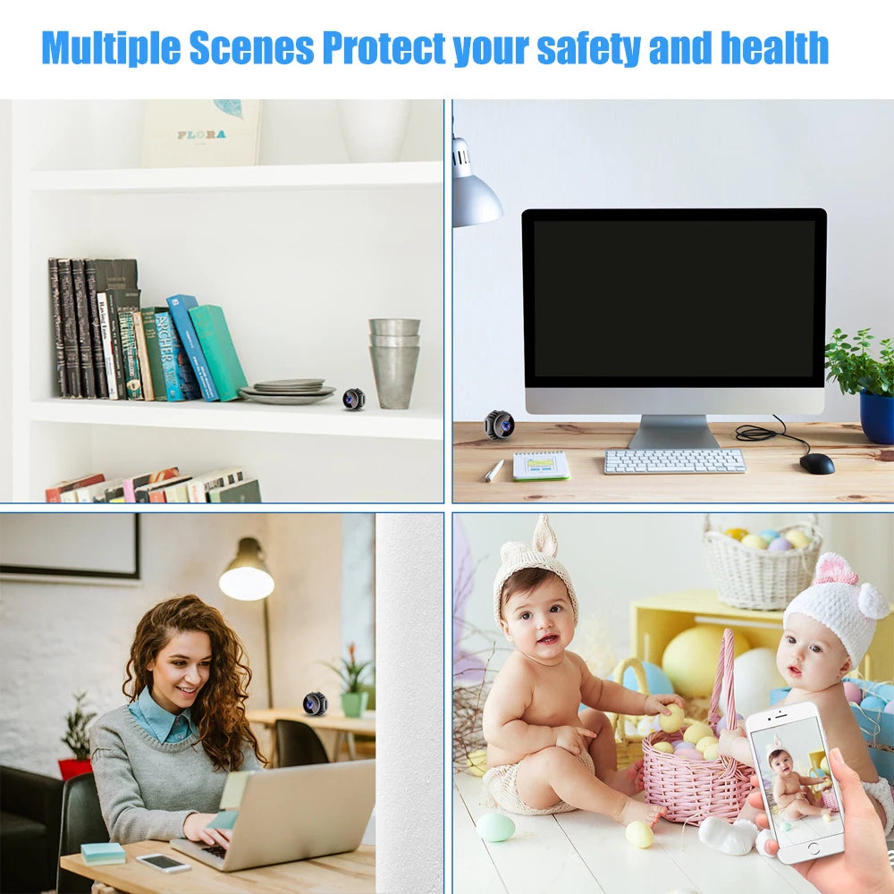 Mini Camera WiFi HD 1080P IP Night Vision Audio Video Camcorder Home Baby Monitor Indoor