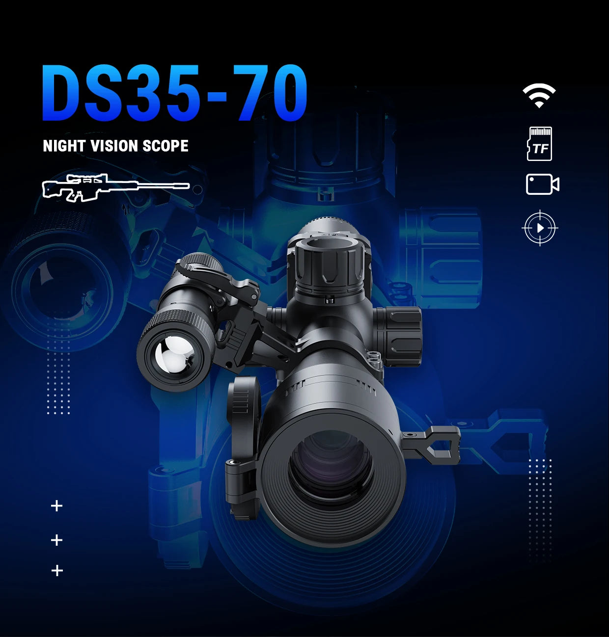 PARD DS35-50/ DS35-70 +TL3 Night Vision Scope Hunting Optics Long Eye-relief Display 2560*1440px