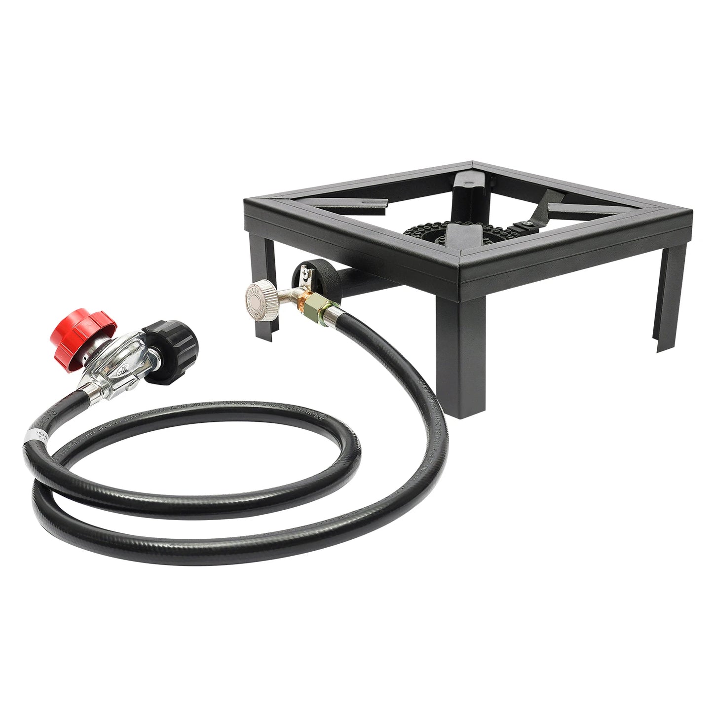 8000W Portable Single Burner Outdoor Gas Stove Propane Cooker w/Adjustable 0-20Psi Regulator