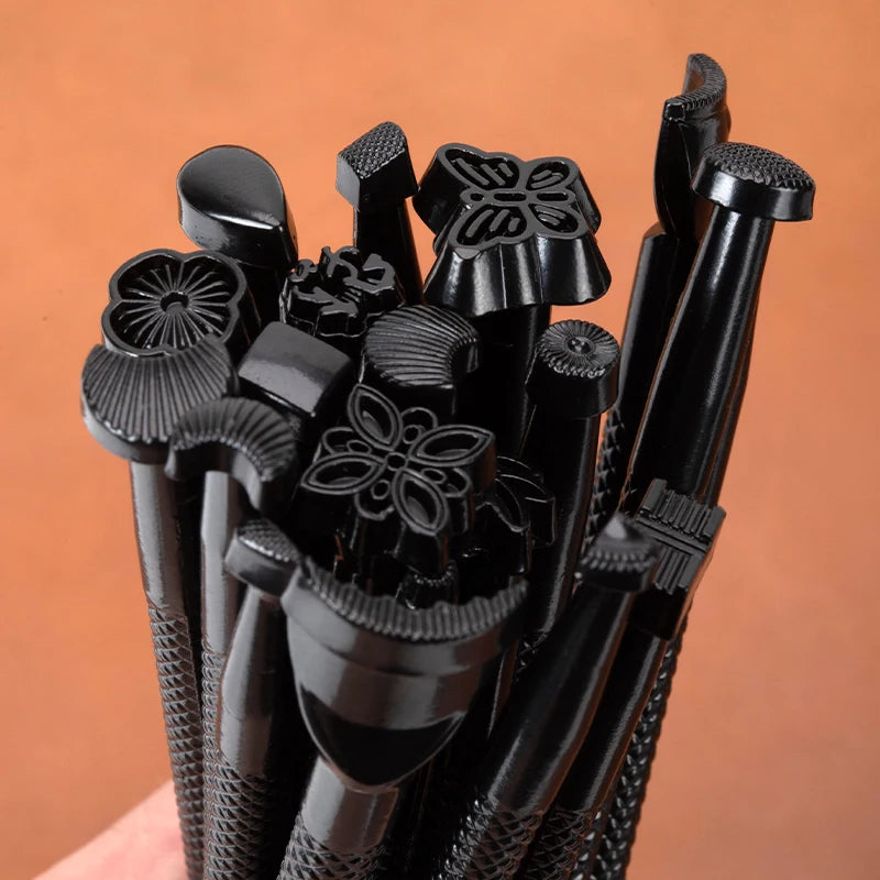 WUTA Leather Stamping Tools Skin Stamps Kit Carving 20Pcs Patterns Craft Embossing Punch Set