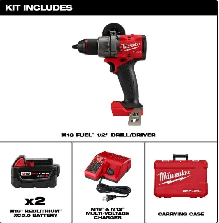 Milwaukee M18 FUEL 1/2-in. Drill/Driver Kit