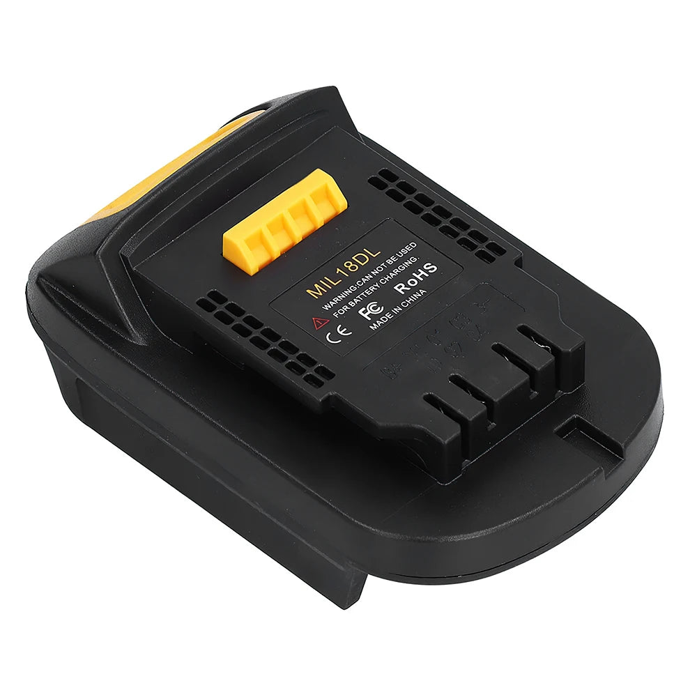 MIL18DL Adapter for Milwaukee 18V Li-Ion Battery Convert to Dewalt MAX 18V/20V, Battery Converter