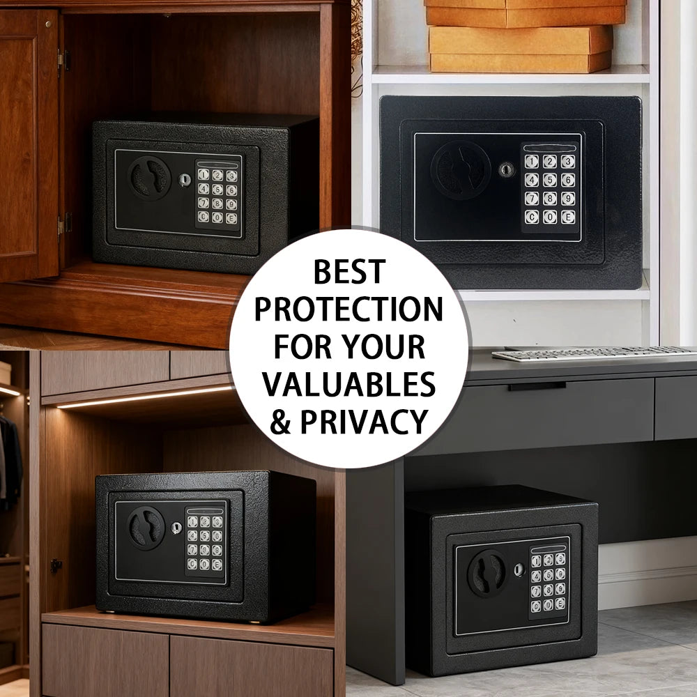 Ireproof Safes w/Fireproof Money Bag Sensor Light Digital Keypad Home Safe Adjustable Shelf/Safe