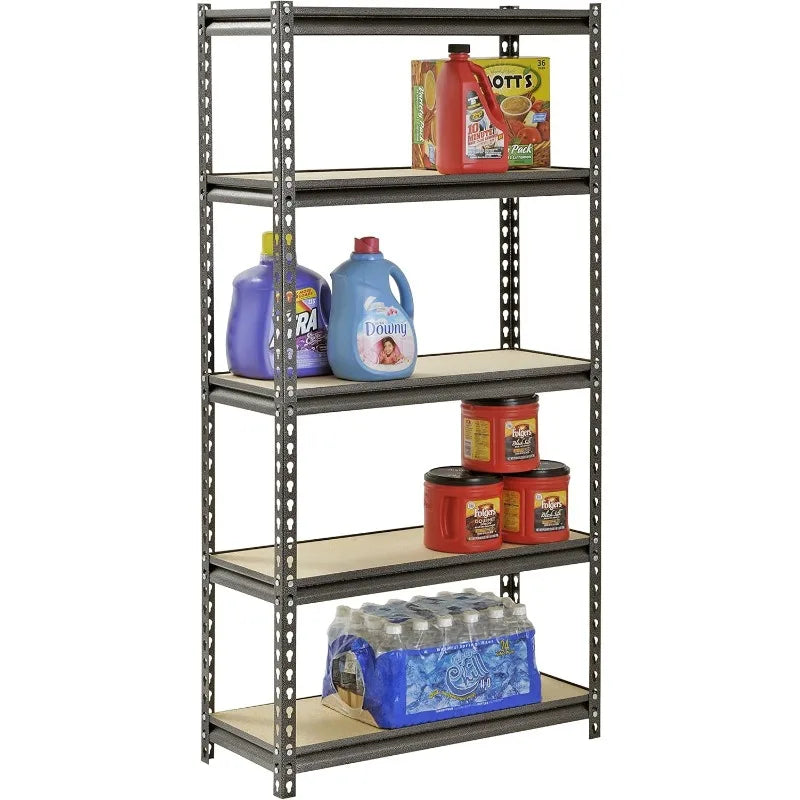 Muscle Rack SV Silver Vein Steel Storage Rack, 5 Adjustable Shelves, 4000 lb. Capacity, 12"x30"x60"