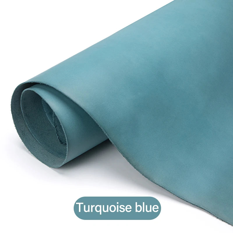 WUTA Full Grain Drum Dyed Vegetable Tanned Cowhide Skin Pre-cut Vachetta Leather Genuine Leather