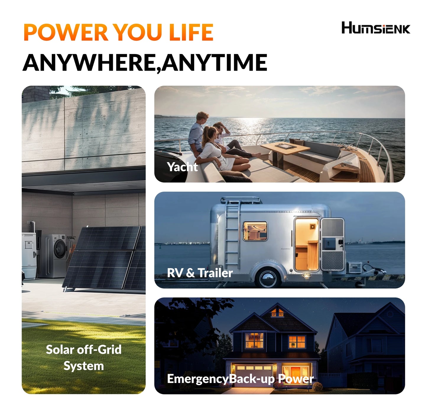 Humsienk 12V 100Ah Built-in 100A BMS Lithium Iron Phosphate Battery Packs