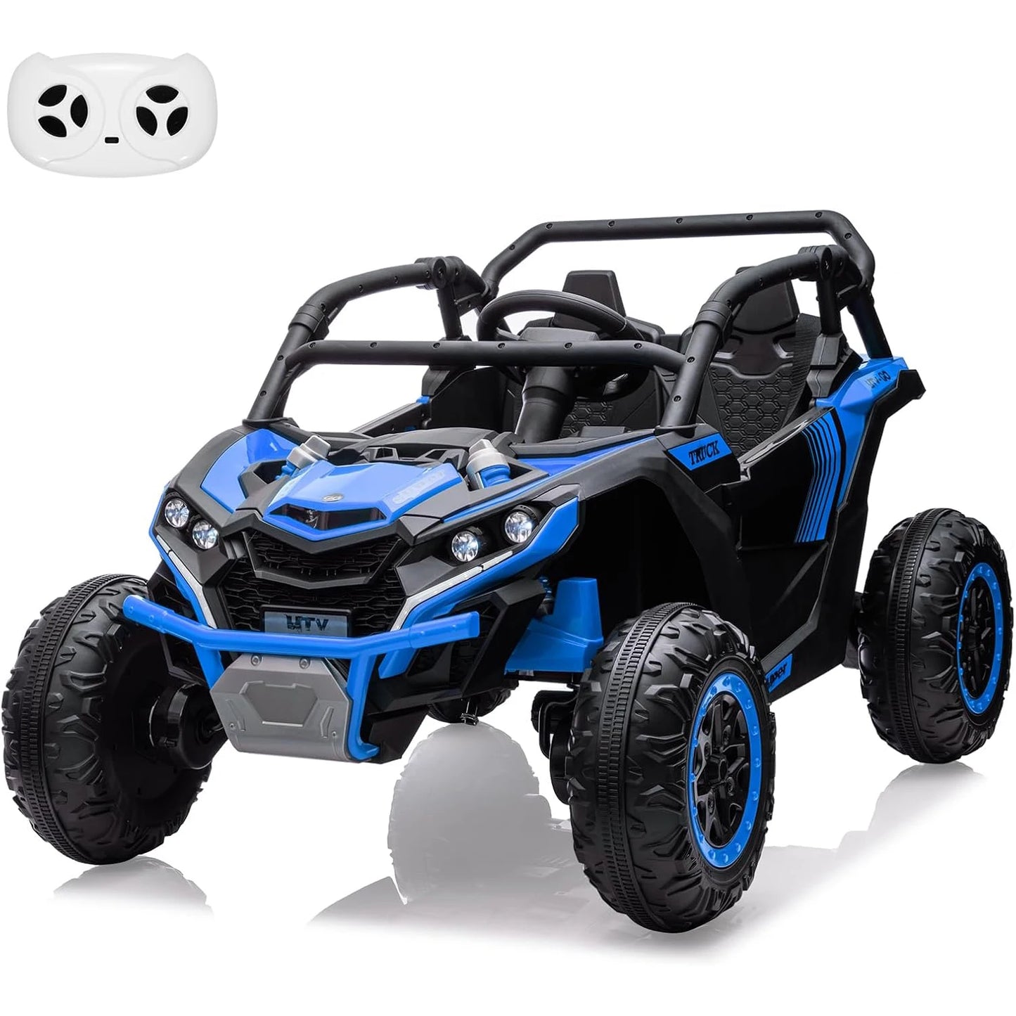 24V Ride On Car For Kids, 4WD Electric Vehicle With Remote Control, 2 Seater, LED Lights, 3 Speeds