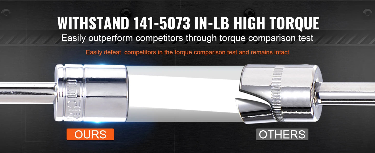 SucceBuy Mechanics Tool Set and Socket Set Deep and Standard Sockets 145/205 Pcs SAE and Metric