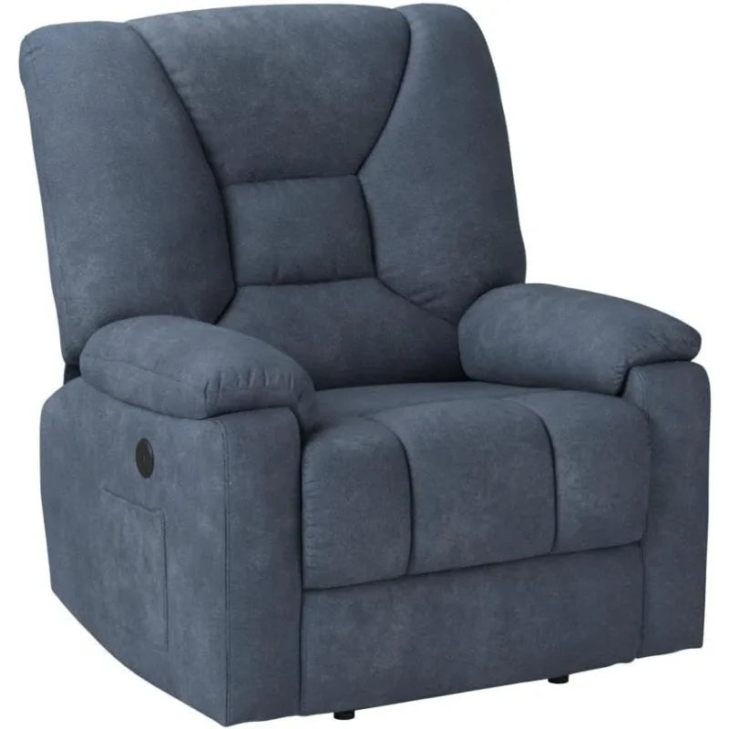 Power Lift Recliner Chair for Elderly, Plush Fabric Electric Recliner w/Heated & Vibration Massage