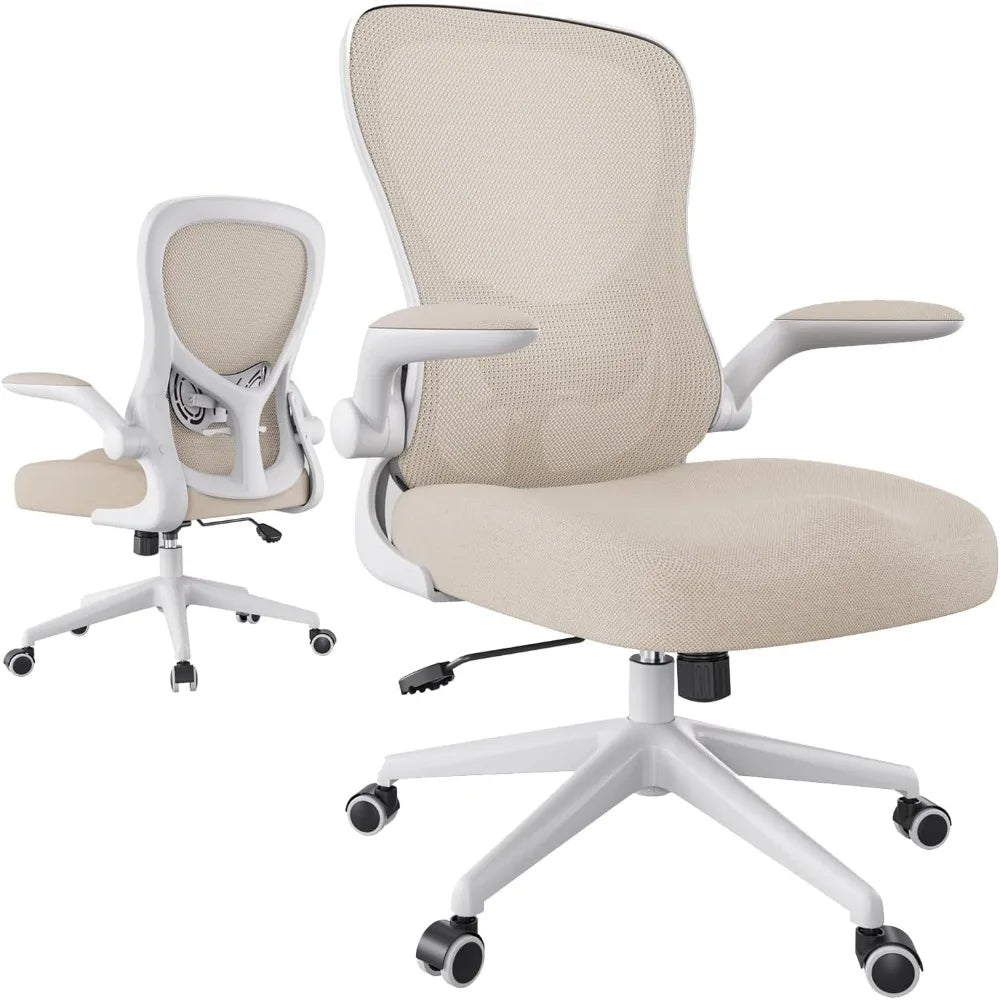 Office Chair Ergonomic Desk Chair, Office Desk Chairs with PU Silent Wheels, Breathable Mesh