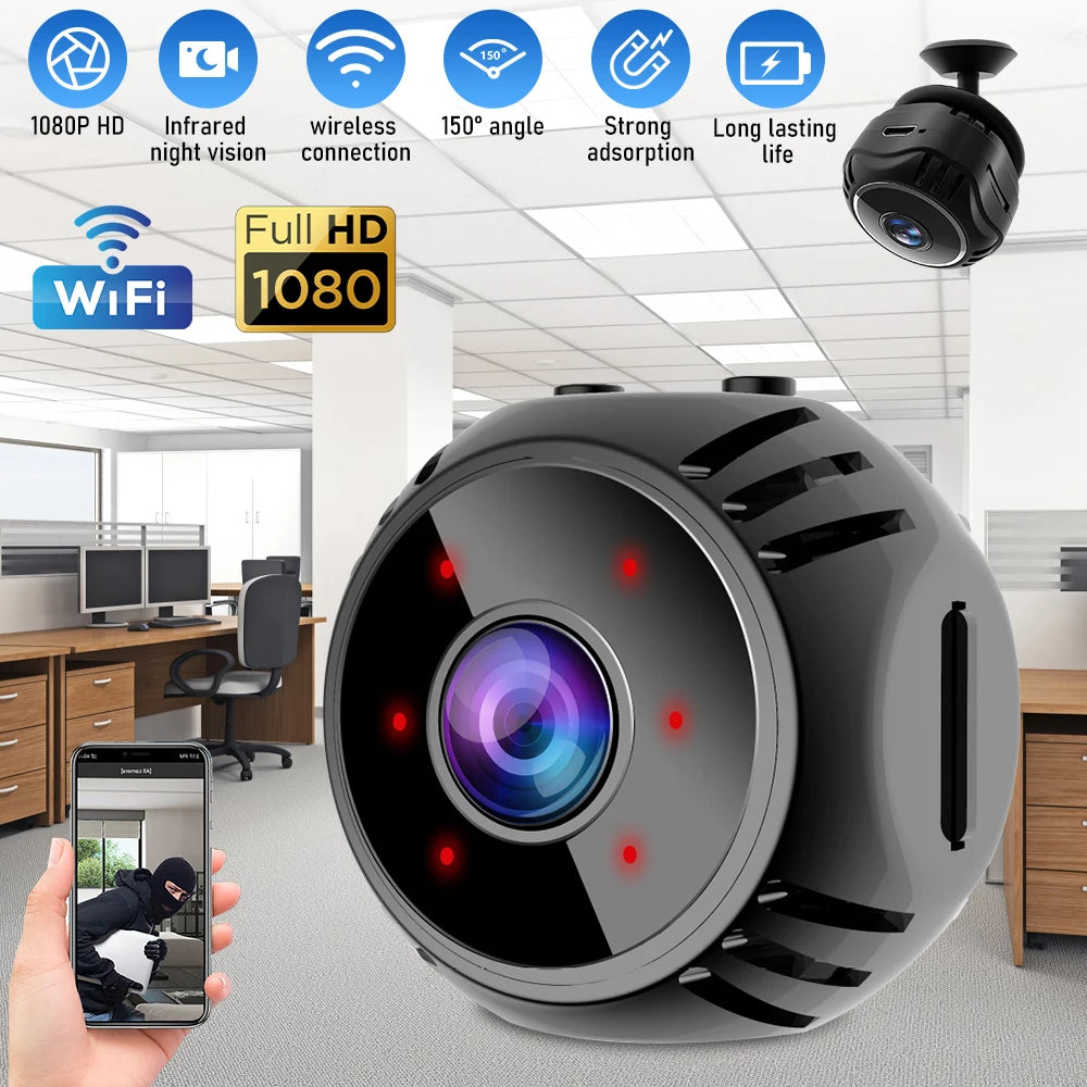 Mini Camera WiFi HD 1080P IP Night Vision Audio Video Camcorder Safety Security Smart Surveillance