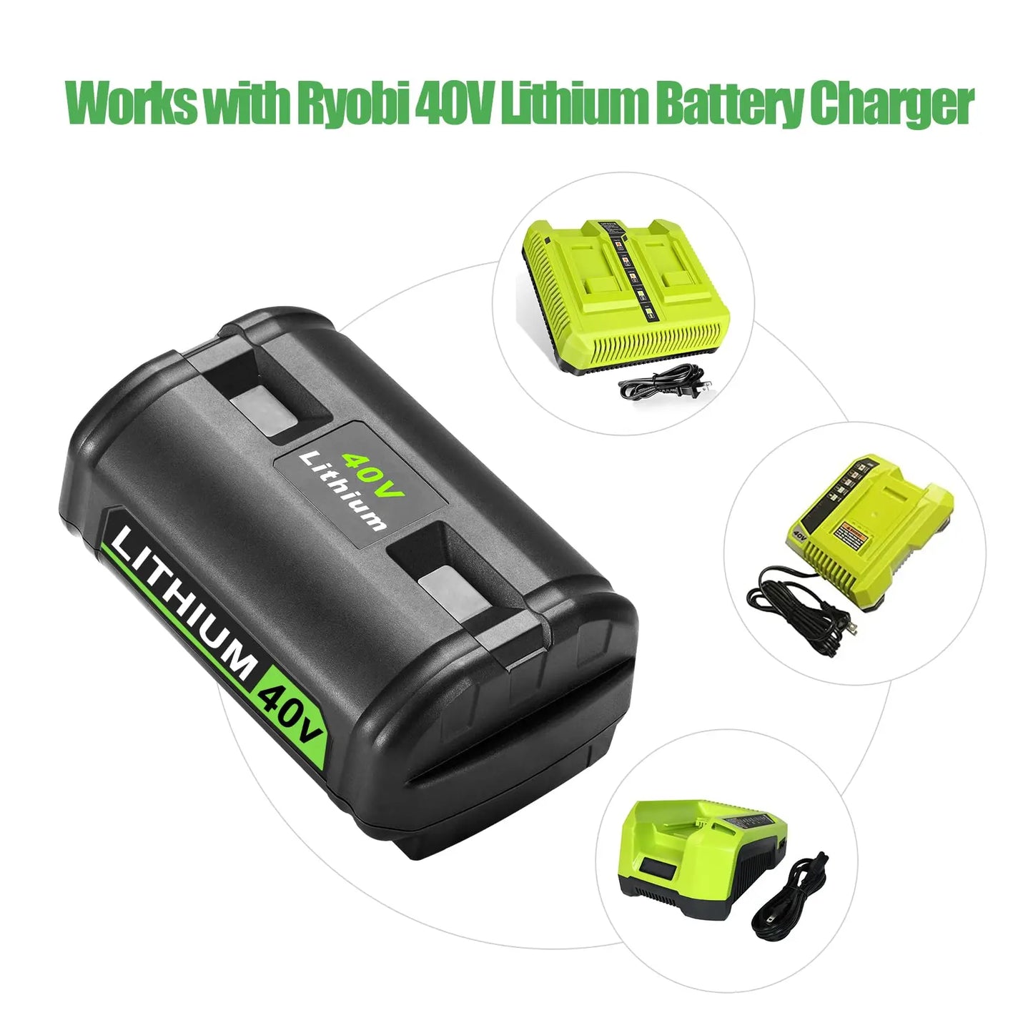 KUNLUN/Ryobi 6.0Ah 40V Li-ion Battery/OP40401 OP4050A OP4050 RY40502 RY40200 Rechargeable Battery