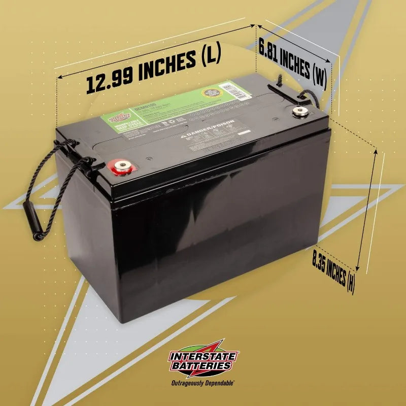 12V 110 AH SLA/AGM Deep Cycle Battery for Solar, Wind & RV Applications - Insert Terminals (DCM0100)