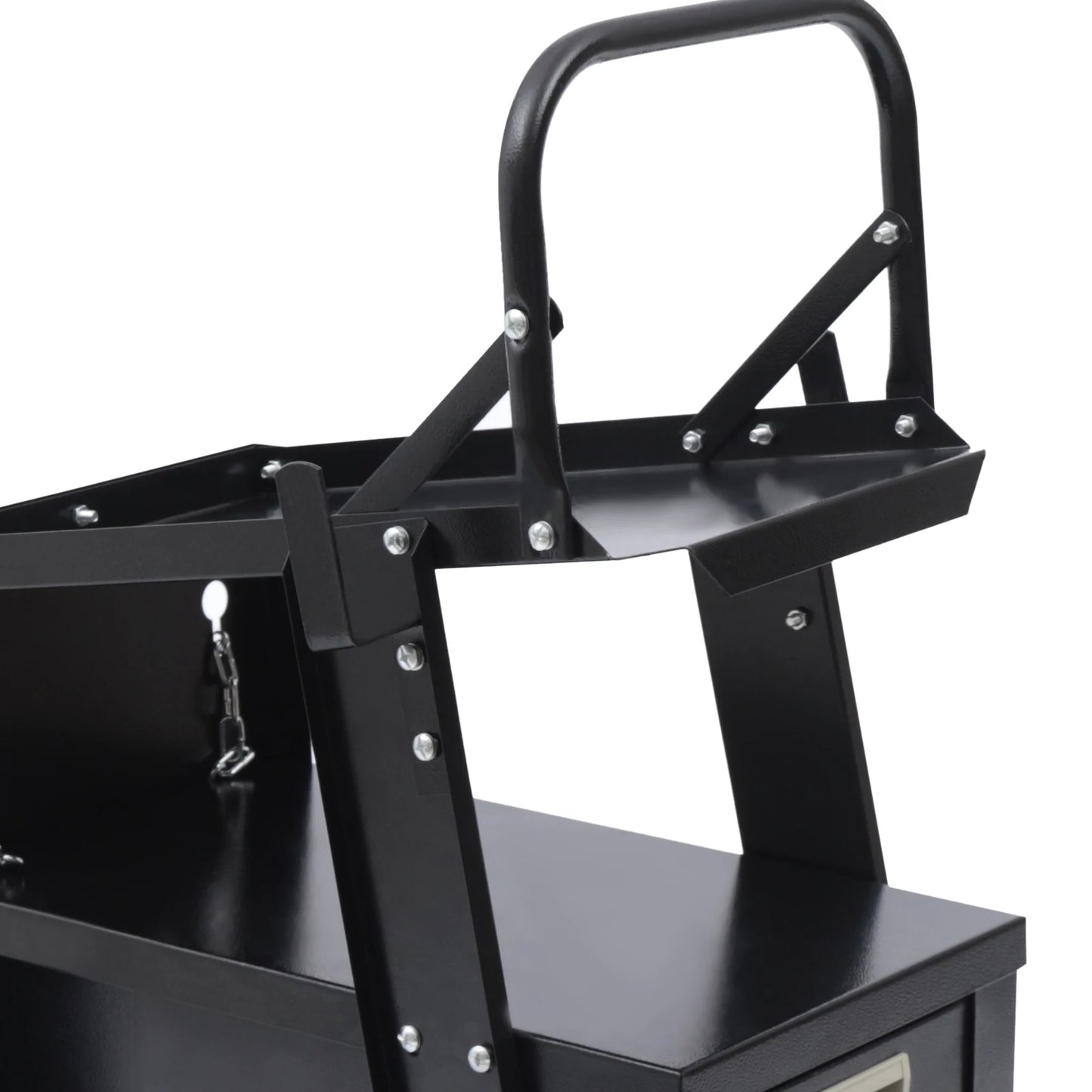 Black Heavy Duty Rolling Welding Cart, With 4 Drawers & Upgraded Wheels & Tank Storage