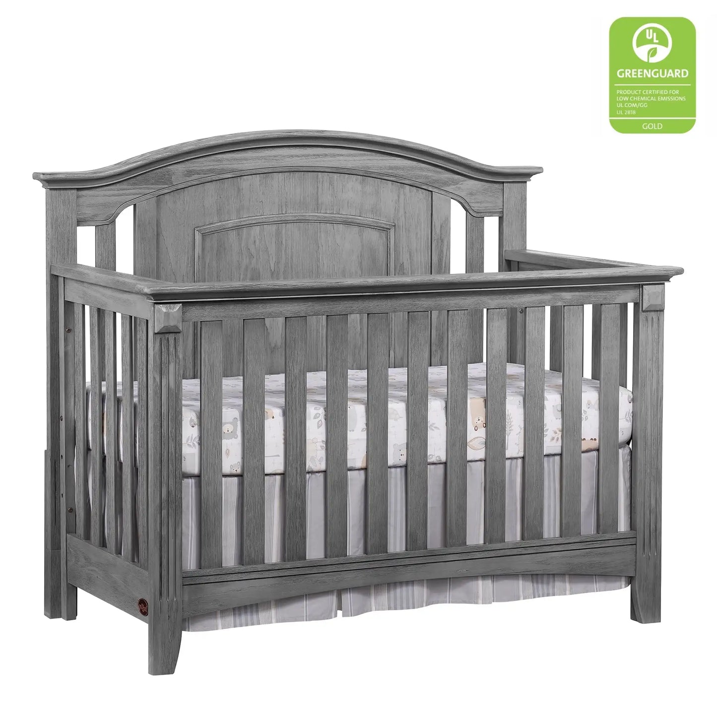 4-in-1 Convertible Crib, White Wooden Crib baby beds  toddler bed  baby nest bed