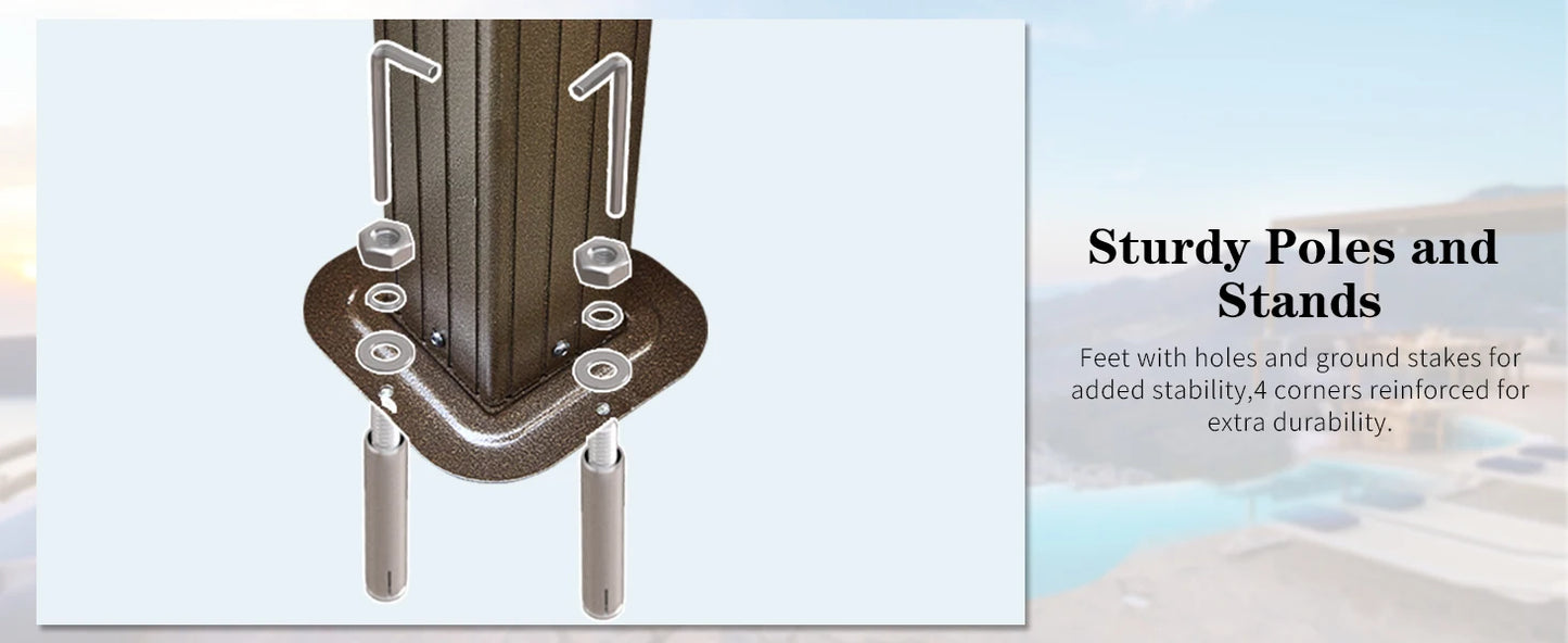 10'x13' Hardtop Gazebo, Outdoor Polycarbonate Double Roof Canopy, Aluminum Frame Permanent Pavilion