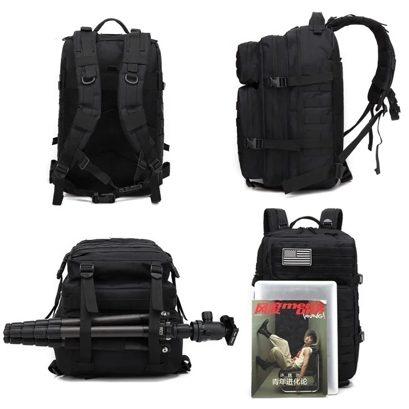 Oulylan Military Backpack 50L Large Capacity Rucksacks Tactical Hunting Nylon Bag Waterproof