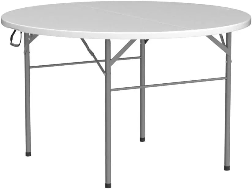 48" Round Bi-Folding Commercial Table, 4 Feet Portable Plastic Dining Card Table