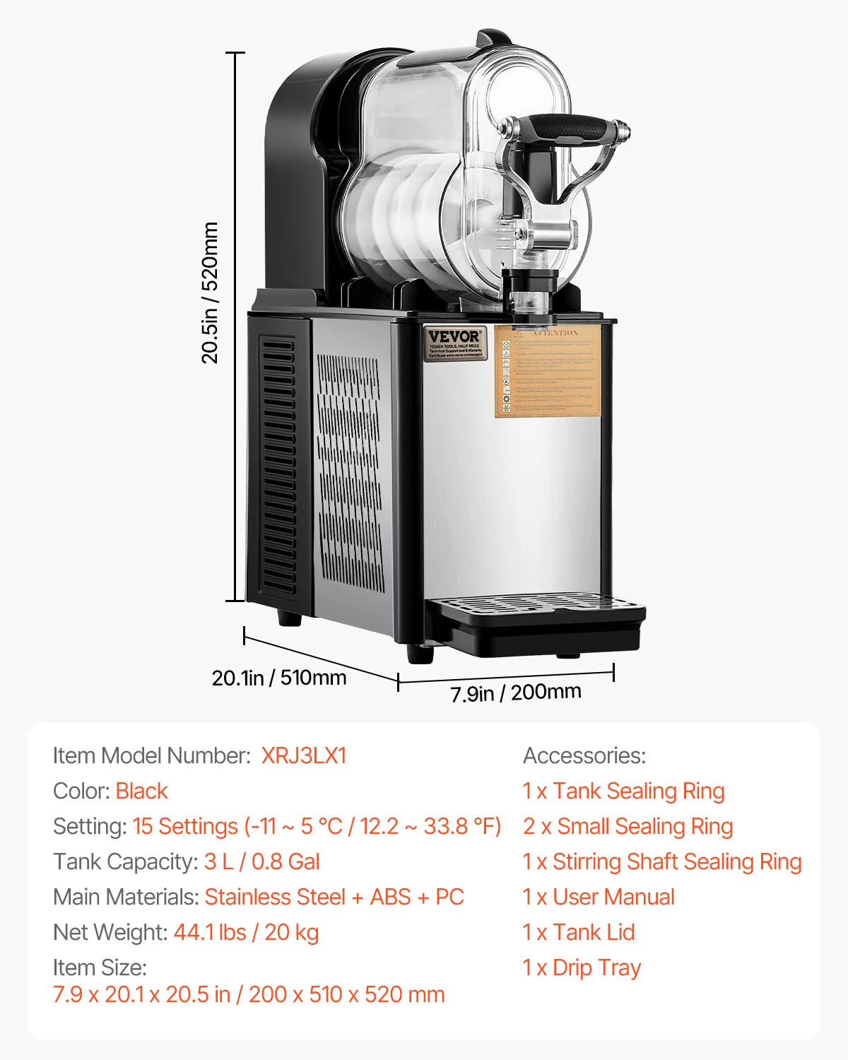SucceBuy 3-36L Commercial Slushy Machine 1-3 Tanks Stainless Steel Margarita Smoothie Frozen Drink