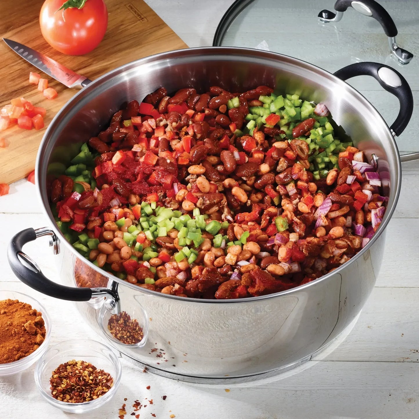 Gourmet 9QT Dutch Oven Stainless Steel - Perfect for Chefs & Family Cooking | Soups, Stews, Braising