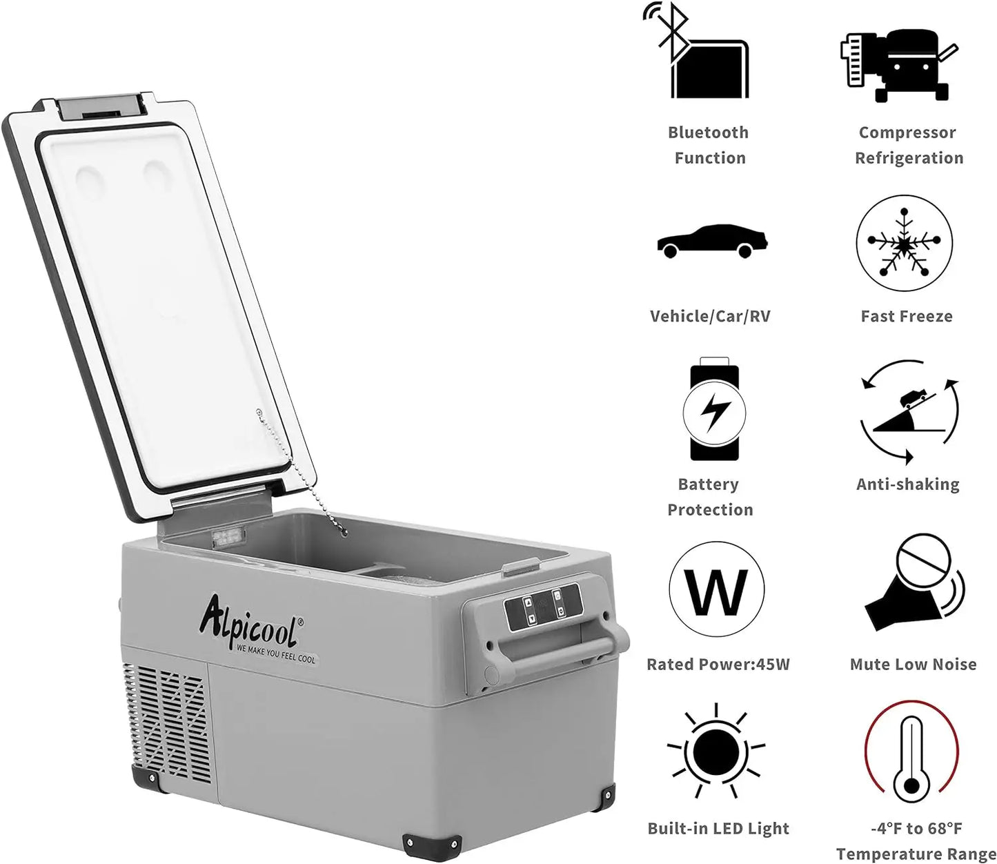 CF35 Portable Fat Cooling Car Refrigerator,12 Volt  Fridge Freezer, 37 Quart (35 Liter)