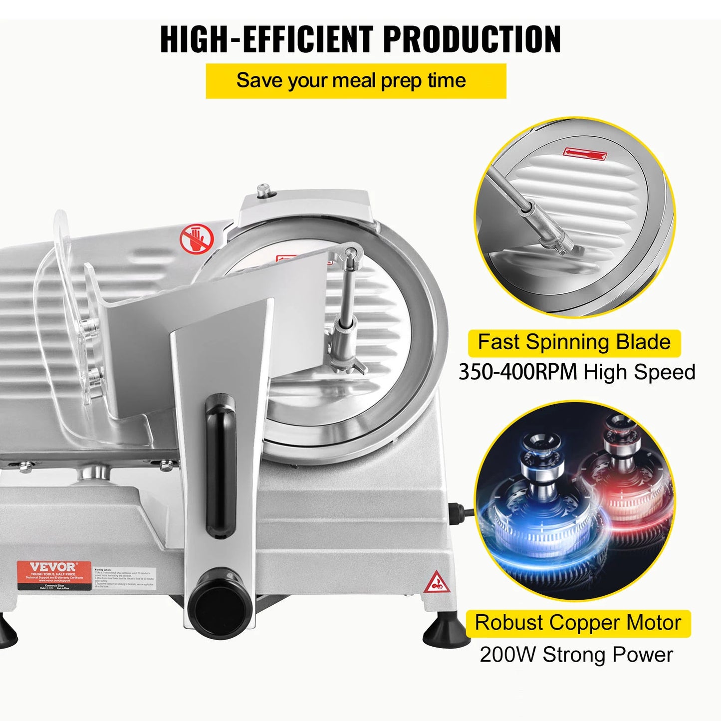 SucceBuy Meat Slicer 200W/240W/320W/340W Electric Deli Food Slicer Adjustable Thickness
