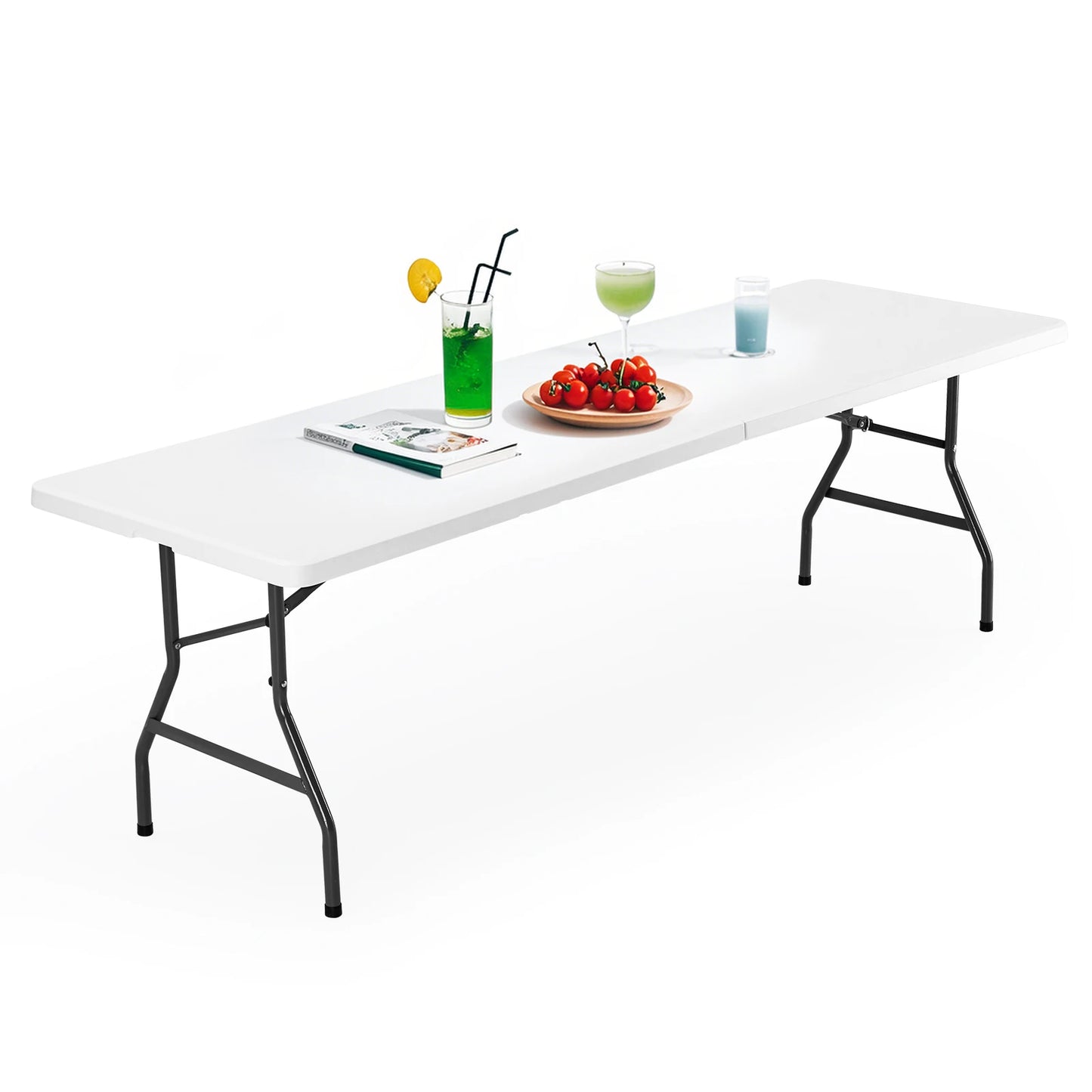 JHK 4/6/8 FT Portable Folding Outdoor Indoor Table Heavy Duty Foldable/ Safety Lock