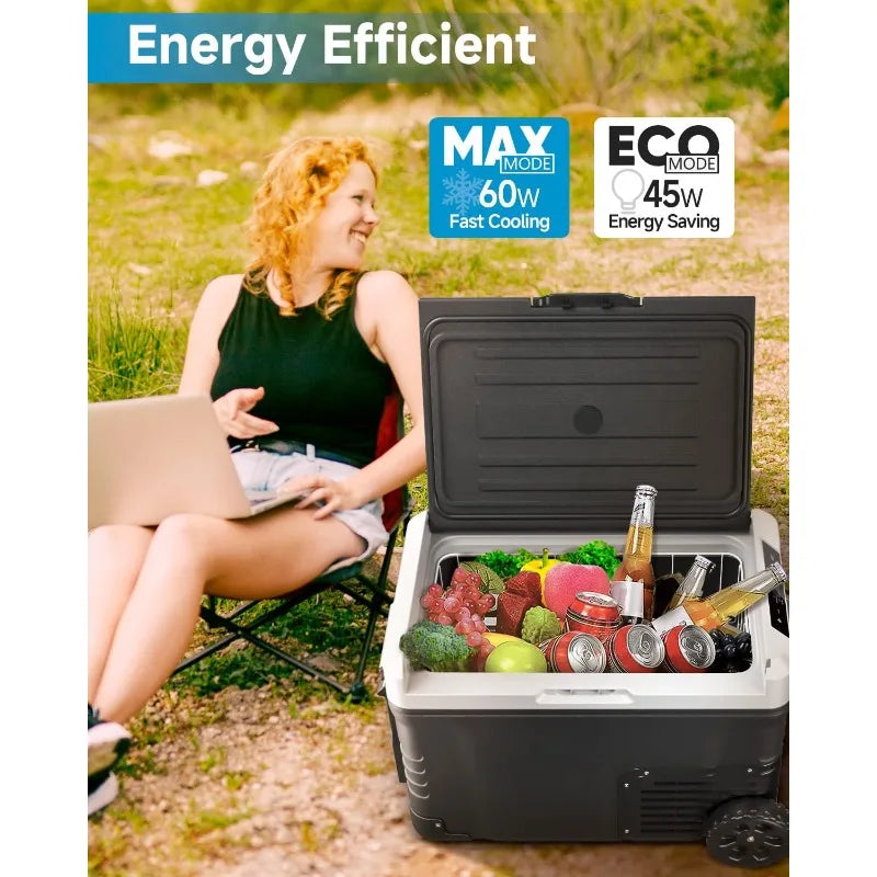 Portable 12V Refrigerator - 37 Quart(35L) Electric Cooler w/12/24V DC&110V AC