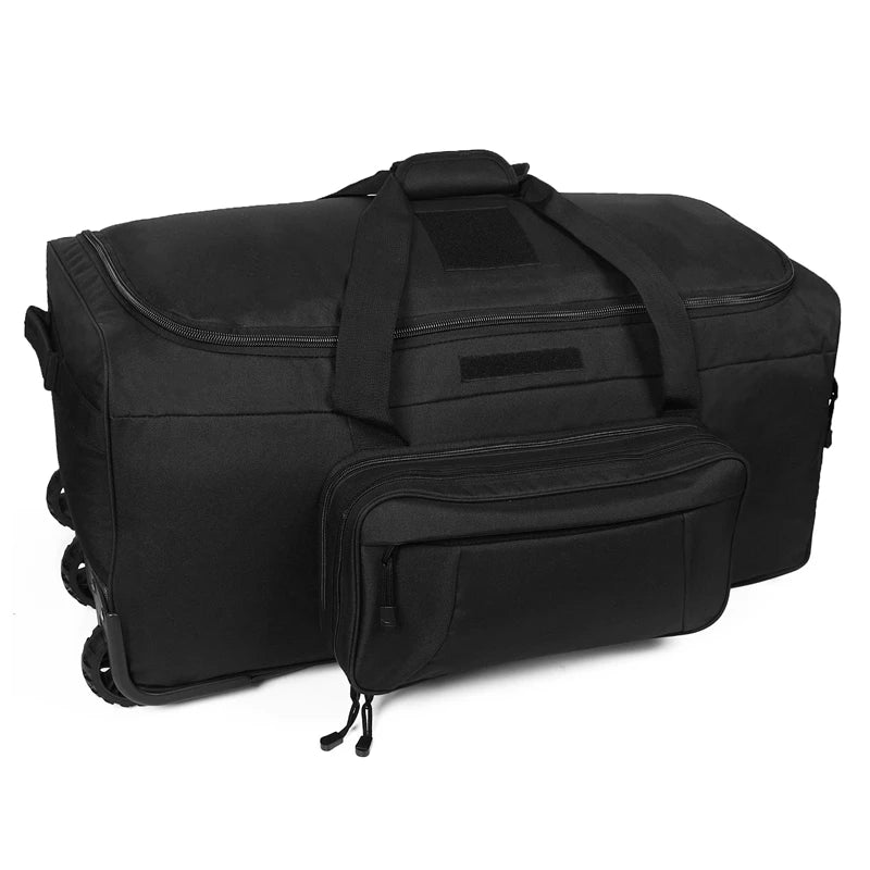 124L Large Capacity Tactical Duffel Bag Rolling Luggage for Heavy-Duty Camping Hiking Luggage