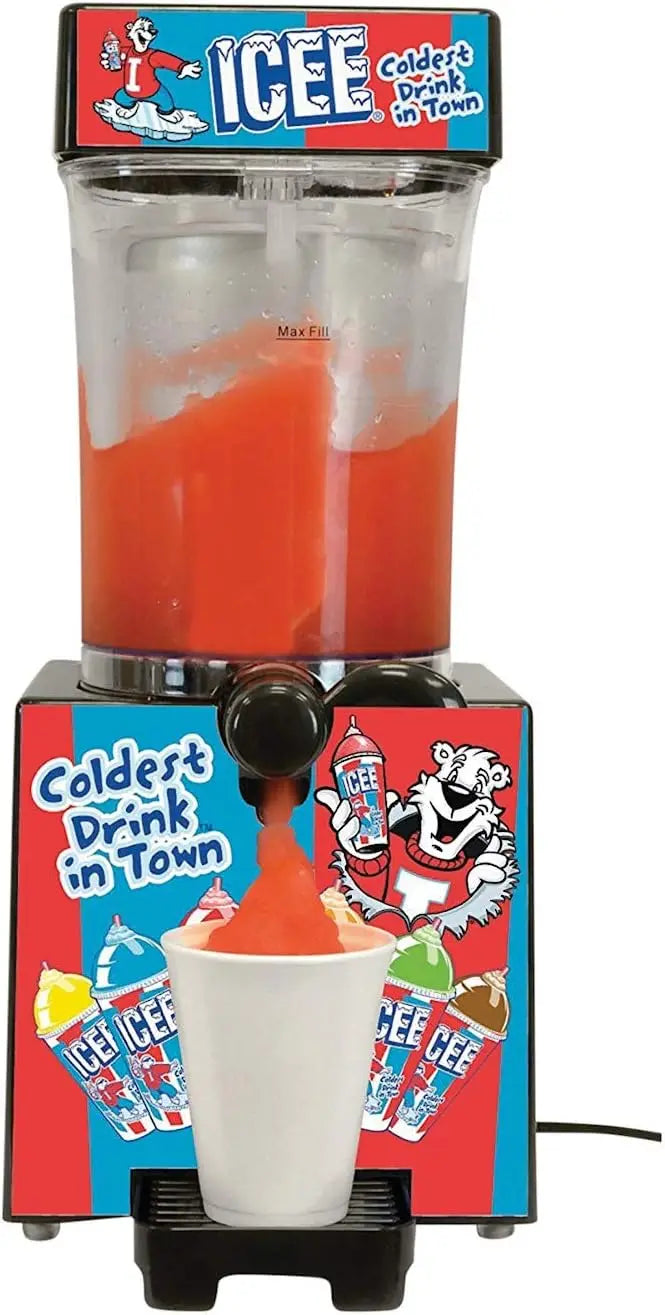 Genuine ICEE Brand Counter-Top Sized ICEE Slushie Maker - Spins Your Pre-Chilled Ingredients & Ice