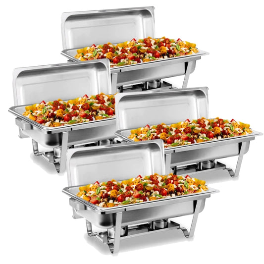 2/4 Pack 8QT Chafing Dish Buffet Set Stainless Steel Food Warmer Kit with Lids Holders
