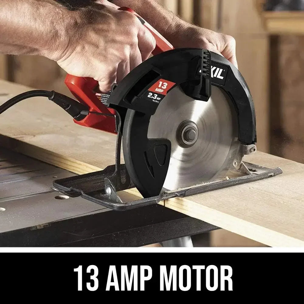 Home Improvement Portable 13-Amp 7-1/4" Circular Saw, Red Power Tools Easy Use