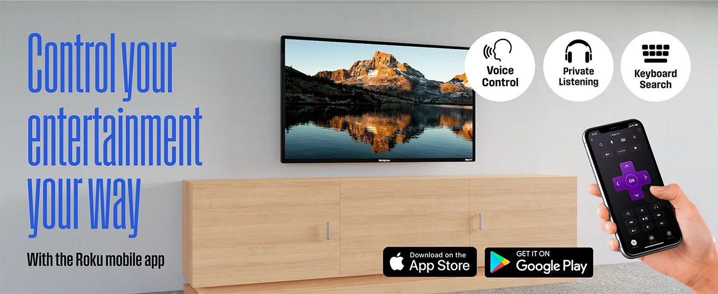 50 Inch Smart TV, 4K UHD LED TV with Wi-Fi Connectivity and Mobile App, Flat Screen TV