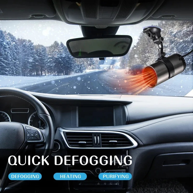 Heater Car That Plugs Lighter Windshield Defogger Portable Defroster Fan 12 Volt Heating USB Mini