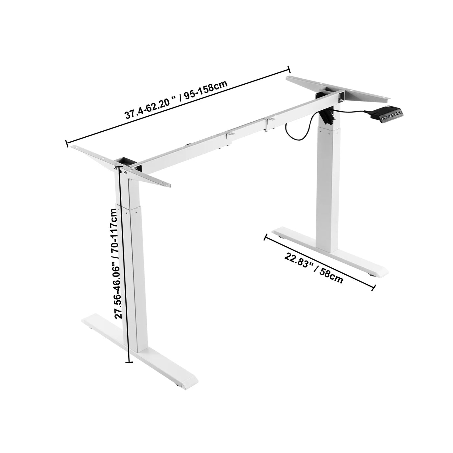 VEVOR Standing Desk Frame  Electric Stand Up Computer Desk Legs Ergonomic DIY Workstation Base