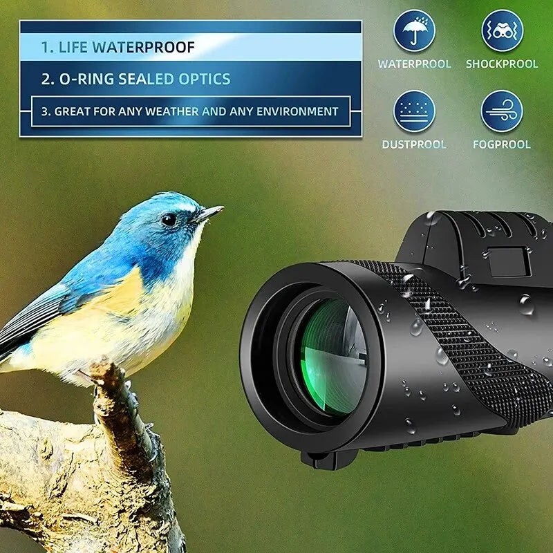 Portable Zoom HD 5000M Telescope Folding Long Distance Mini Powerful Telescope for Hunting Sports