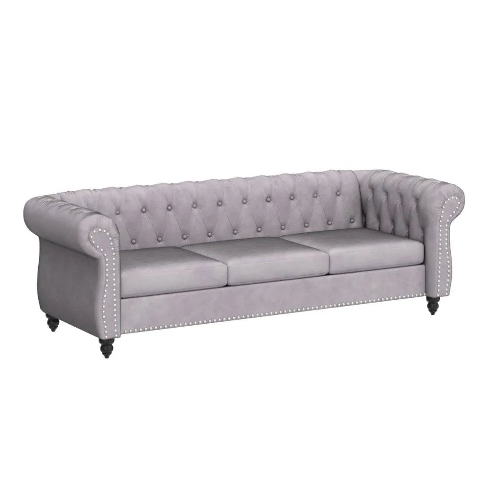 2024 New Large Sofa, Modern 3 Seater Couch Furniture, Sofa Classic Tufted Settee Sofa Tufted Back