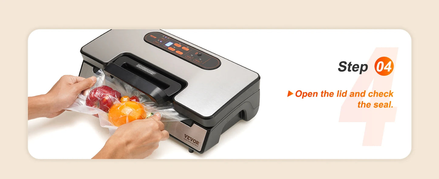 Food Vacuum Sealer 95Kpa 350W Powerful Dual Pump/Dual Sealing, Dry and Moist Food Sealing Machine