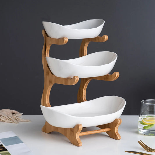 3 Layer Fruit Plate Home Plastic Snack Dish Creative Modern Dried Fruit Basket Candy Dish